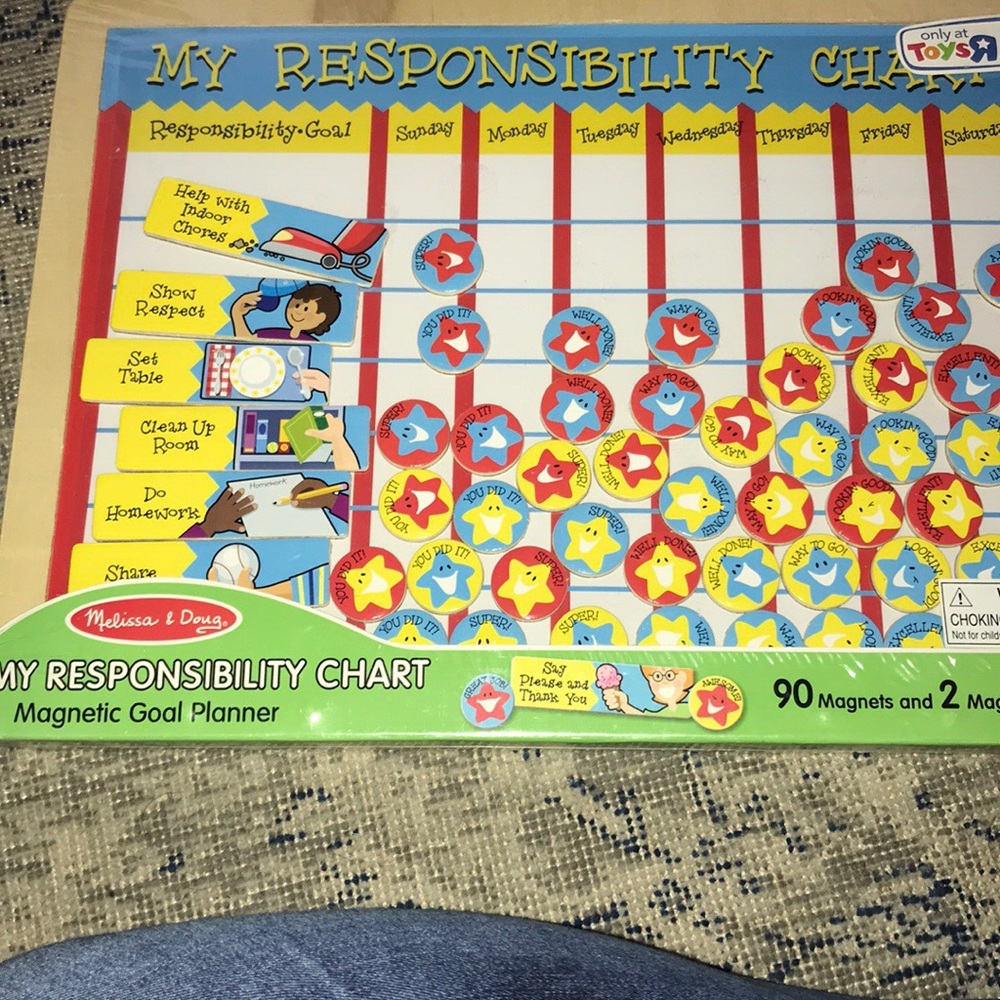 Melissa & Doug! My responsibility chart!